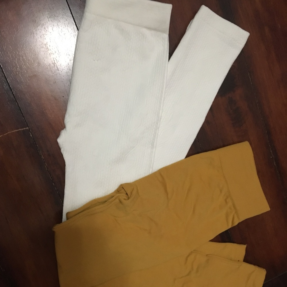 Two fleece leggings